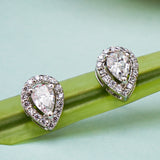 The Anastasia Pear Shaped Silver Earrings