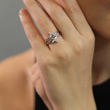 Twirl Flora Dainty Silver Ring