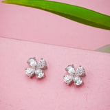 Glinting Galaxy Flora Silver Studs