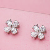 Glinting Galaxy Flora Silver Studs