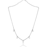 Twinkling Flowerlet Cascade Silver Necklace