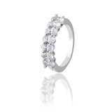 The Zahara CZ Cluster Silver Ring