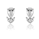 Dewdrop Bloom Zircon Silver Studs