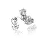 Dewdrop Bloom Zircon Silver Studs