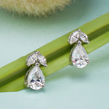 Dewdrop Bloom Zircon Silver Studs