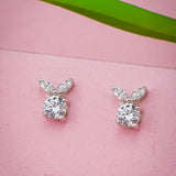 BunBreeze Zircon Silver Earrings