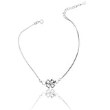 The Zinnia Belle Silver Anklet