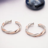 Graceful Braided Silver Toe Rings