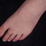 Wavy Path of Tranquility Silver Toe Rings