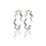 Wavy Path of Tranquility Silver Toe Rings