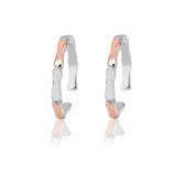 Liora Dual Tone Graceful Silver Toe Rings