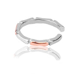 Liora Dual Tone Graceful Silver Toe Rings