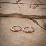 Orlaine Whirl Silver Toe Rings