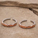 Orlaine Whirl Silver Toe Rings