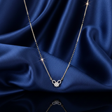 Graceful Bow Cluster Diamond Mangalsutra