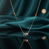 Geometric Triple-Drop Diamond Mangalsutra