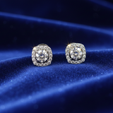 Grand Halo Radiance Diamond Earrings