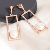 Casket Treasure 925 Silver Earrings with Freshwater Pearl - Diavo Jewels