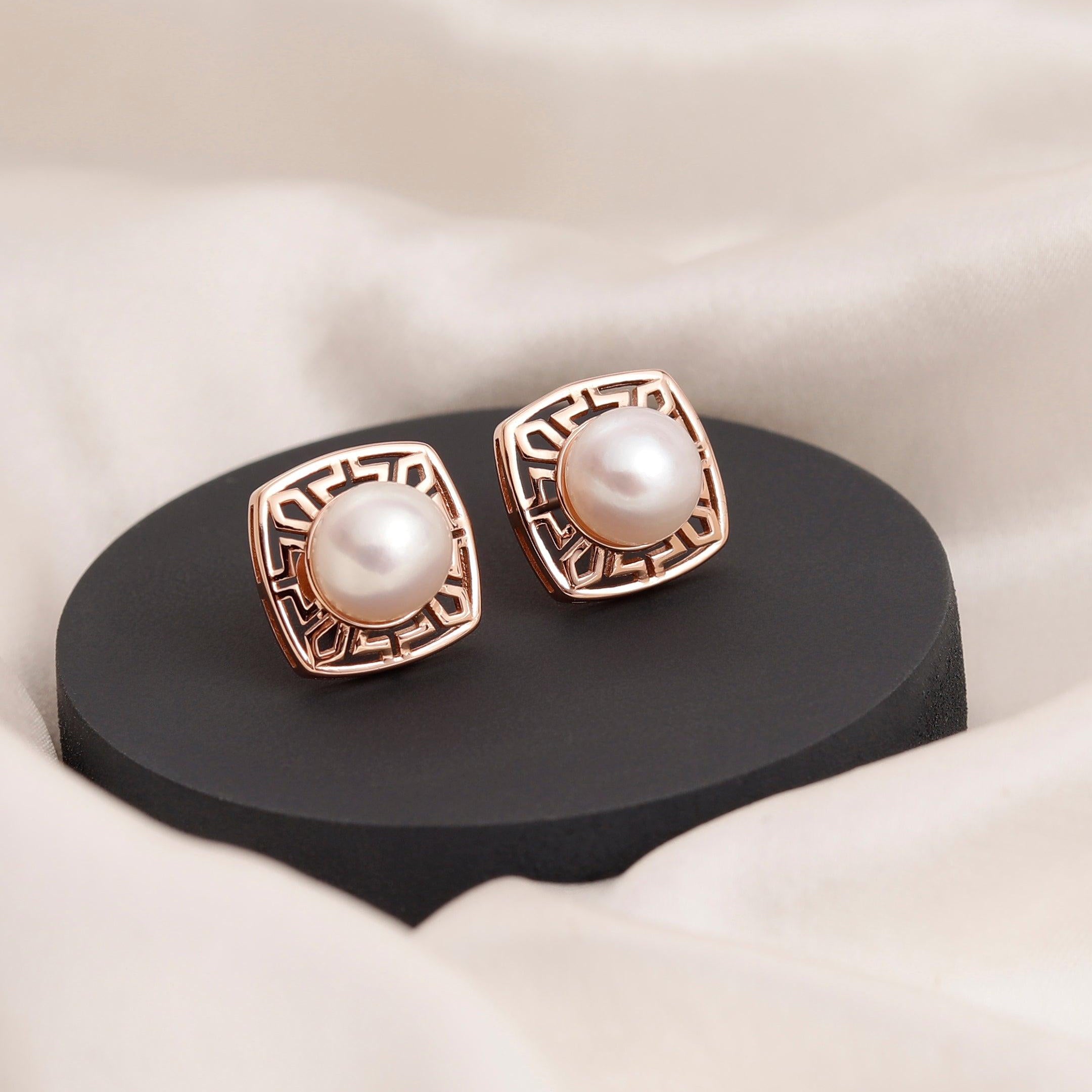 Eminent Sterling Silver Essence Earrings - Diavo Jewels