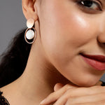 Coin Reflection Round Rings 925 Silver Earrings - Diavo Jewels