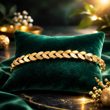 Royal Leaf Gold Gents Bracelet