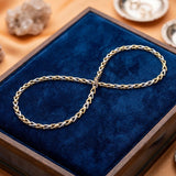Dual Tone Heart Link Gold Chain
