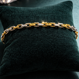 DualTone Regal Link Gold Bracelet