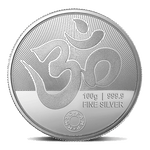 LAKSHMI GANESH (999.9) PURITY 100 GM SILVER COIN - Diavo Jewels