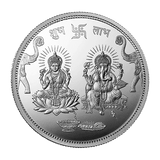 GANESH LAKSHMI 999.9 PURITY 50 GM SILVER COIN - Diavo Jewels