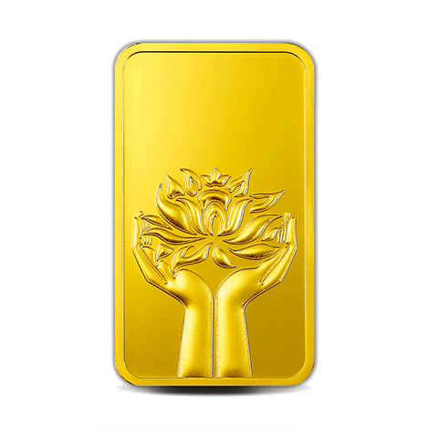 LOTUS 24K (999.9) 10 GM GOLD BAR - Diavo Jewels