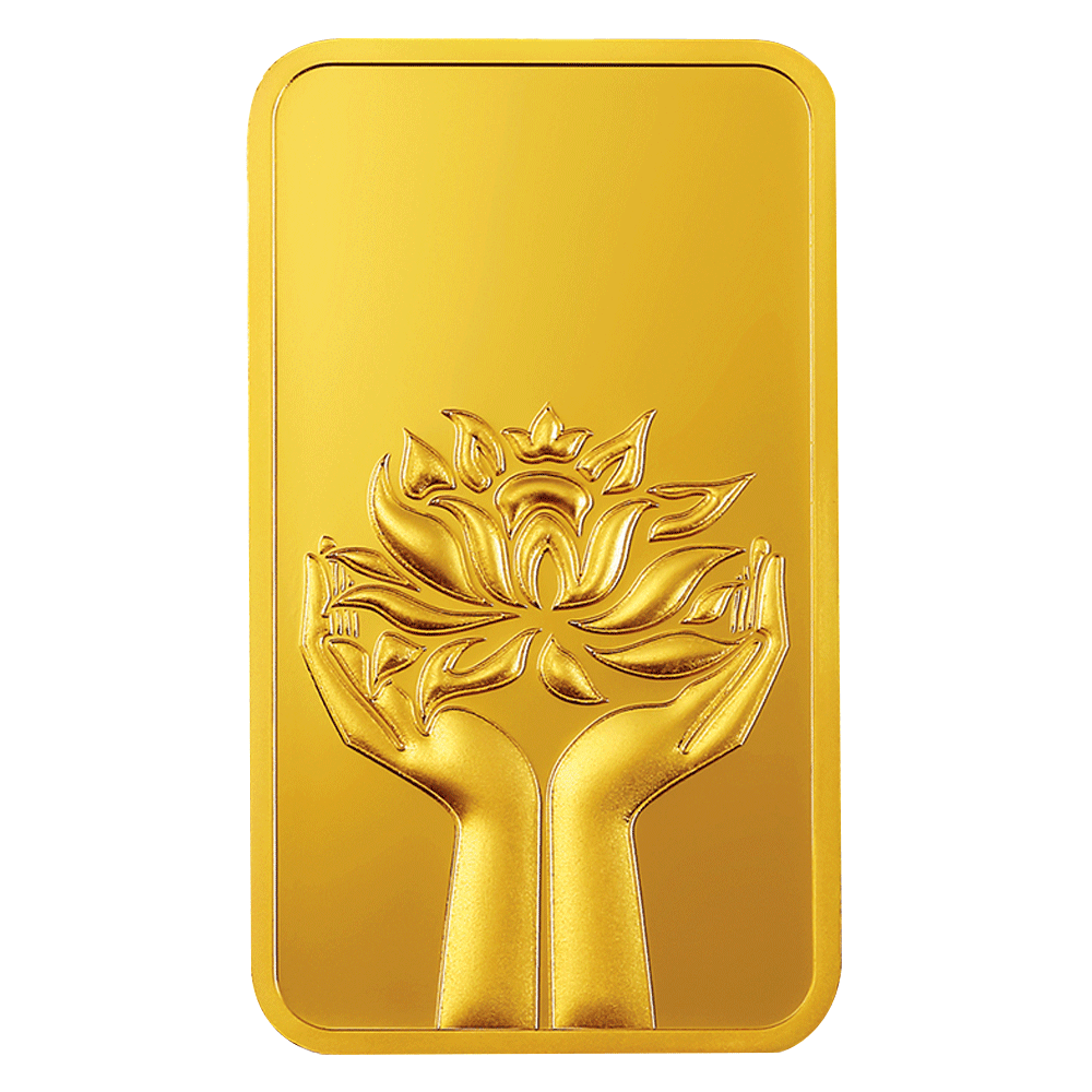 LOTUS 24K (999.9) 100 GM GOLD BAR - Diavo Jewels