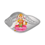 50 GRAM SILVER COIN (999.9) PURITY - LAKSHMI GANESH SHANKH SHAPE (2 COIN SET)