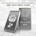 ROSE (999.9) PURITY 20 GM SILVER BAR - Diavo Jewels