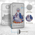 GURU NANAK DEV JI (999.9) 50 GM SILVER BAR - Diavo Jewels