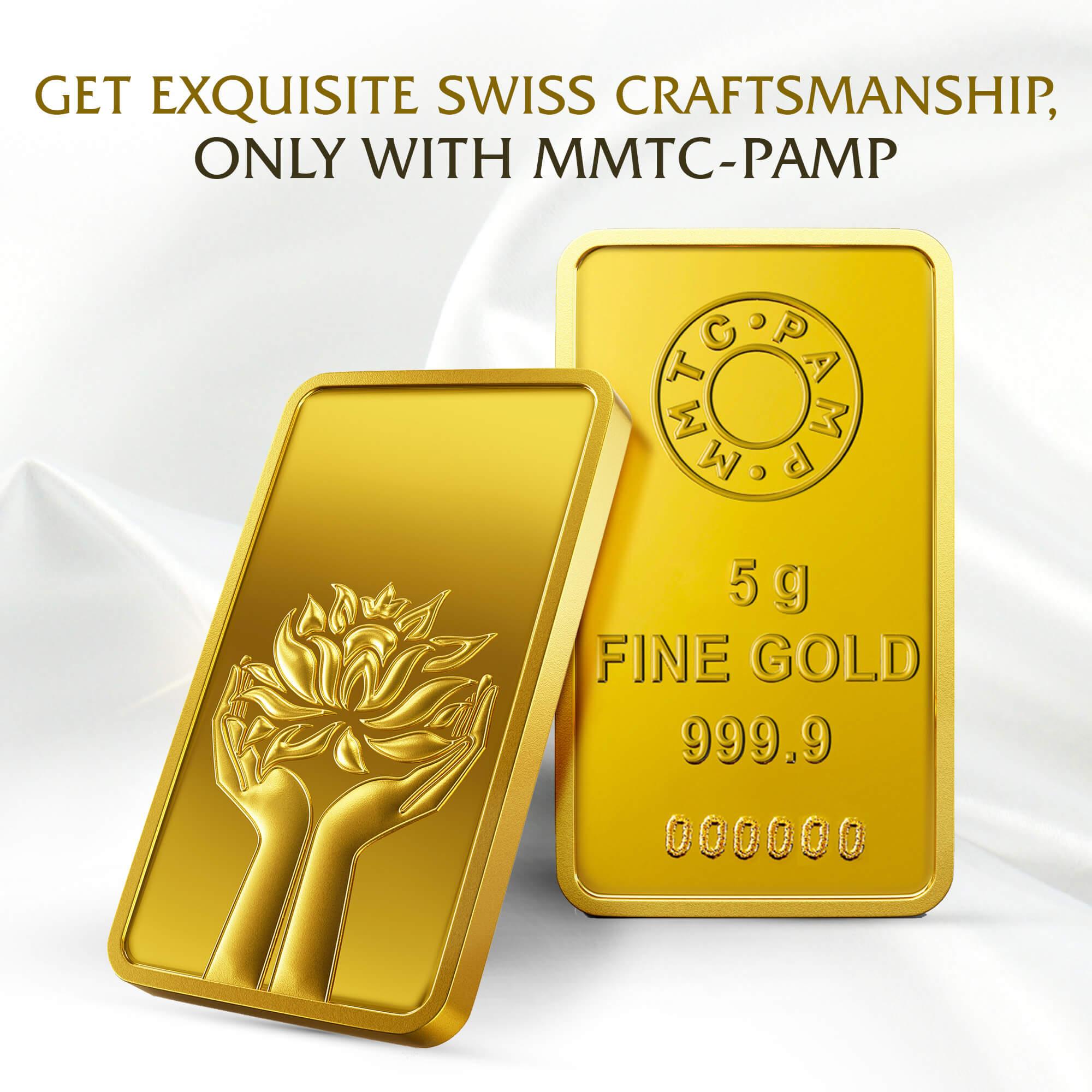 LOTUS 24K (999.9) 5 GM GOLD BAR - Diavo Jewels