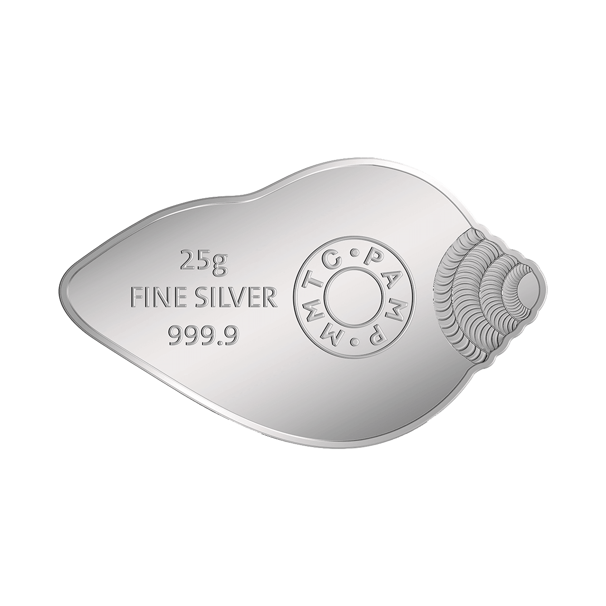 50 GRAM SILVER COIN (999.9) PURITY - LAKSHMI GANESH SHANKH SHAPE (2 COIN SET)