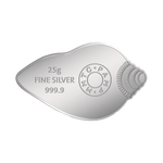 50 GRAM SILVER COIN (999.9) PURITY - LAKSHMI GANESH SHANKH SHAPE (2 COIN SET)
