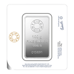 LOTUS 999.9 PURITY 100 GM SILVER BAR - Diavo Jewels