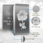 ROSE (999.9) PURITY 20 GM SILVER BAR - Diavo Jewels