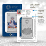 GURU NANAK DEV JI (999.9) 50 GM SILVER BAR - Diavo Jewels