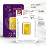 LOTUS 24K (999.9) 2 GM GOLD BAR - Diavo Jewels