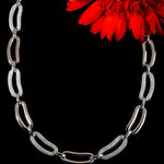 Baroque Cascade Silver Necklace