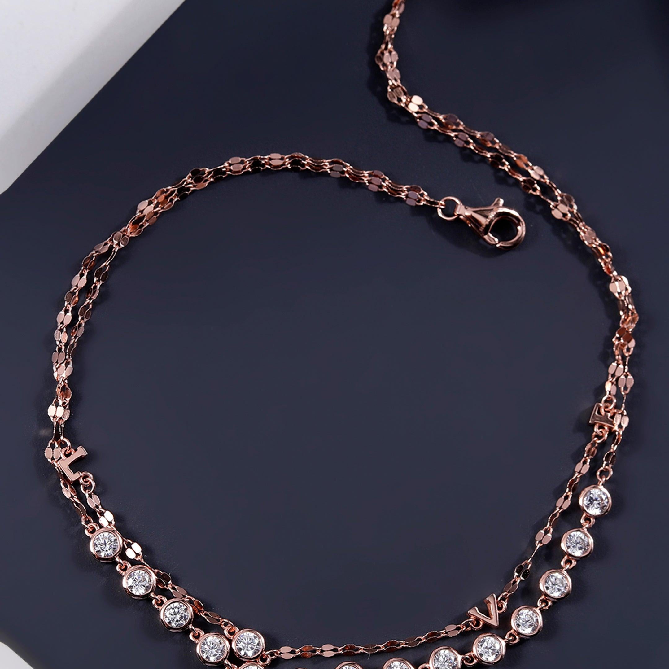 Darling of My Heart Silver Anklet - Diavo Jewels