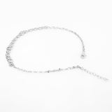 My Heart's Treasure Rhodium Plated Silver Anklet