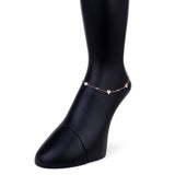 Graceful Charms Rose Gold Plated Silver Anklet - Diavo Jewels