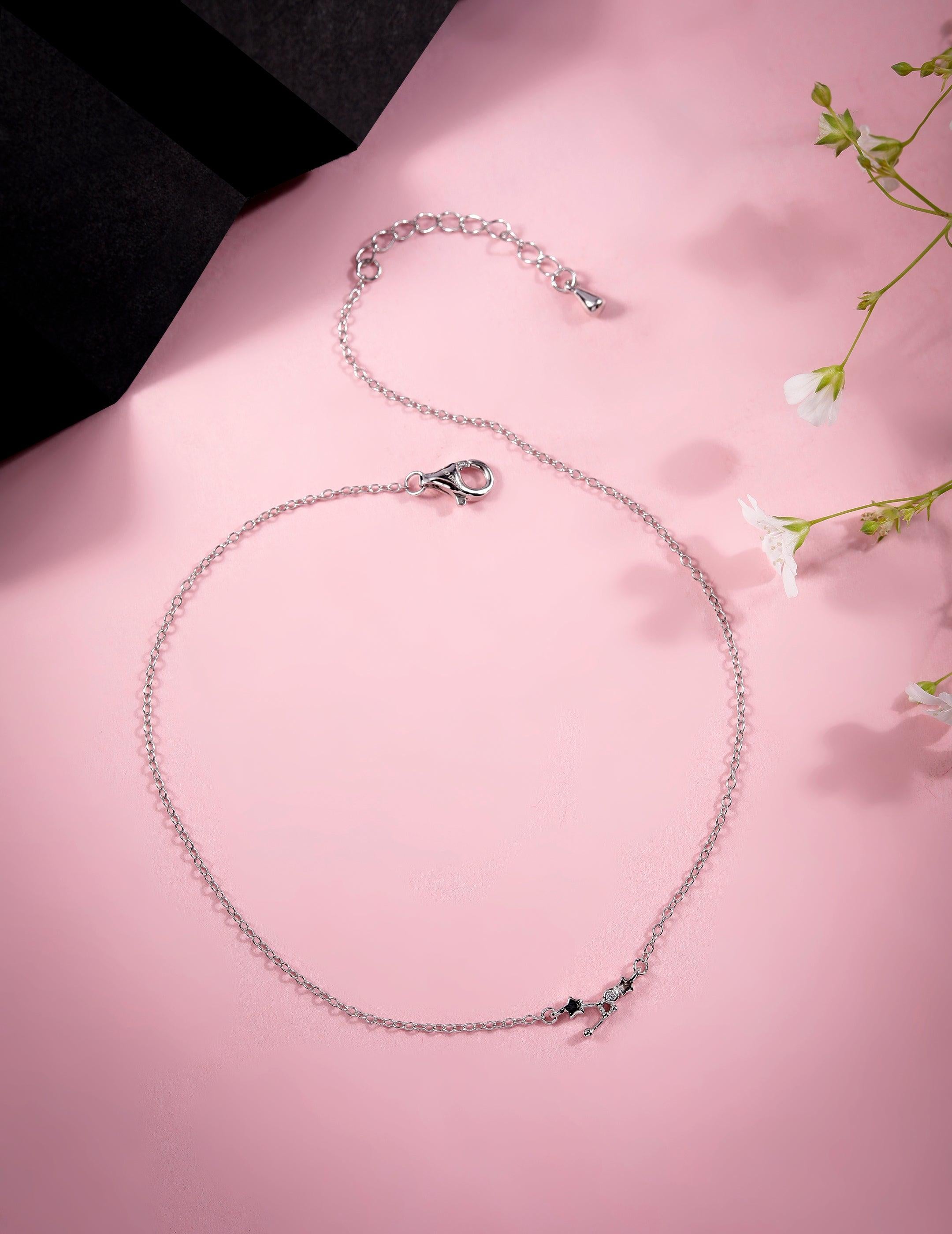 Moonlight Sterling Silver Anklet - Diavo Jewels