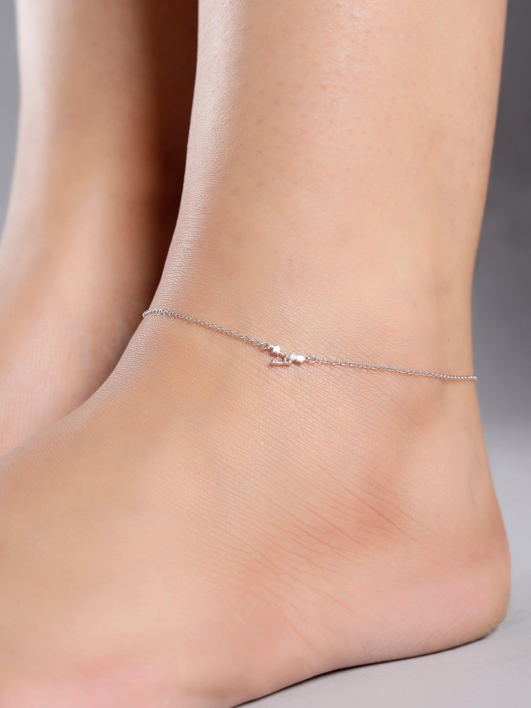 Moonlight Sterling Silver Anklet - Diavo Jewels