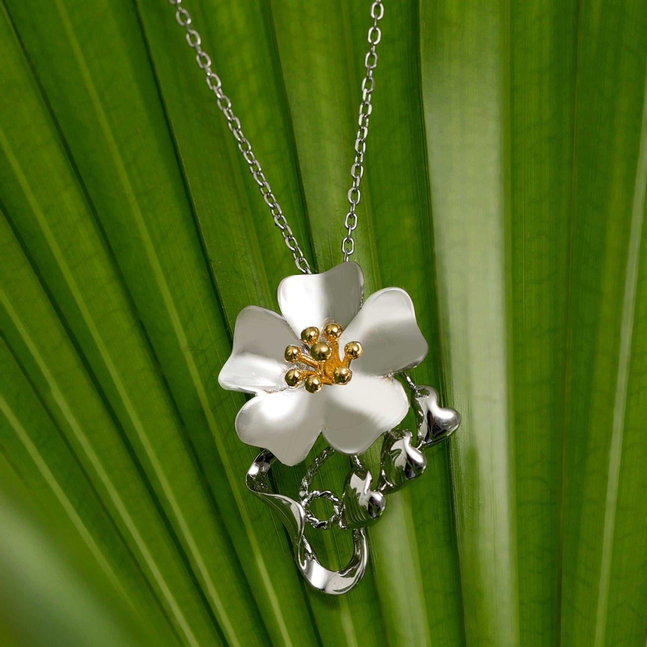 Dazzling Orchid Splendor Silver Necklace - Diavo Jewels