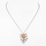 Dazzling Orchid Splendor Silver Necklace - Diavo Jewels