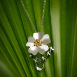 Dazzling Orchid Splendor Silver Necklace - Diavo Jewels
